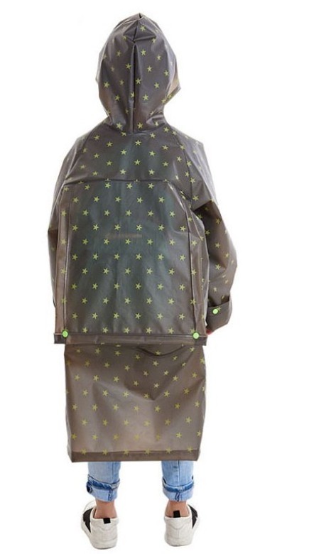 2022 new cute kids boys girls backpack clear EVA raincoat