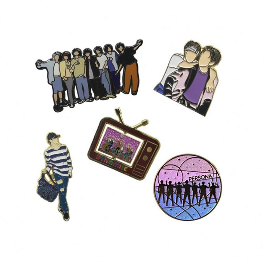 Wholesale Festival Lapel Pins 3D Lenticular Pin Fashion Lapel Pins Metal Logo