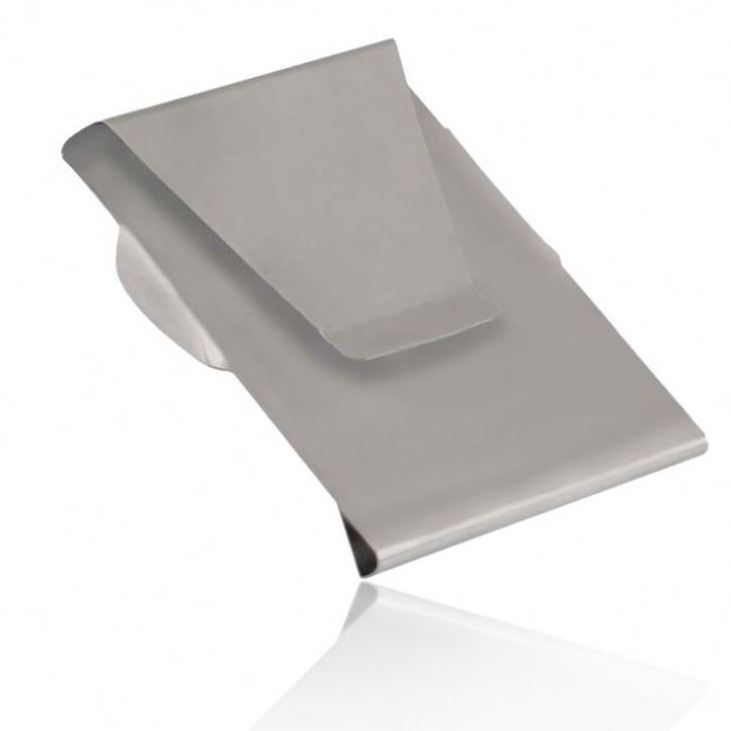 Functional and simple blank metal stainless steel money clip for bills and cards