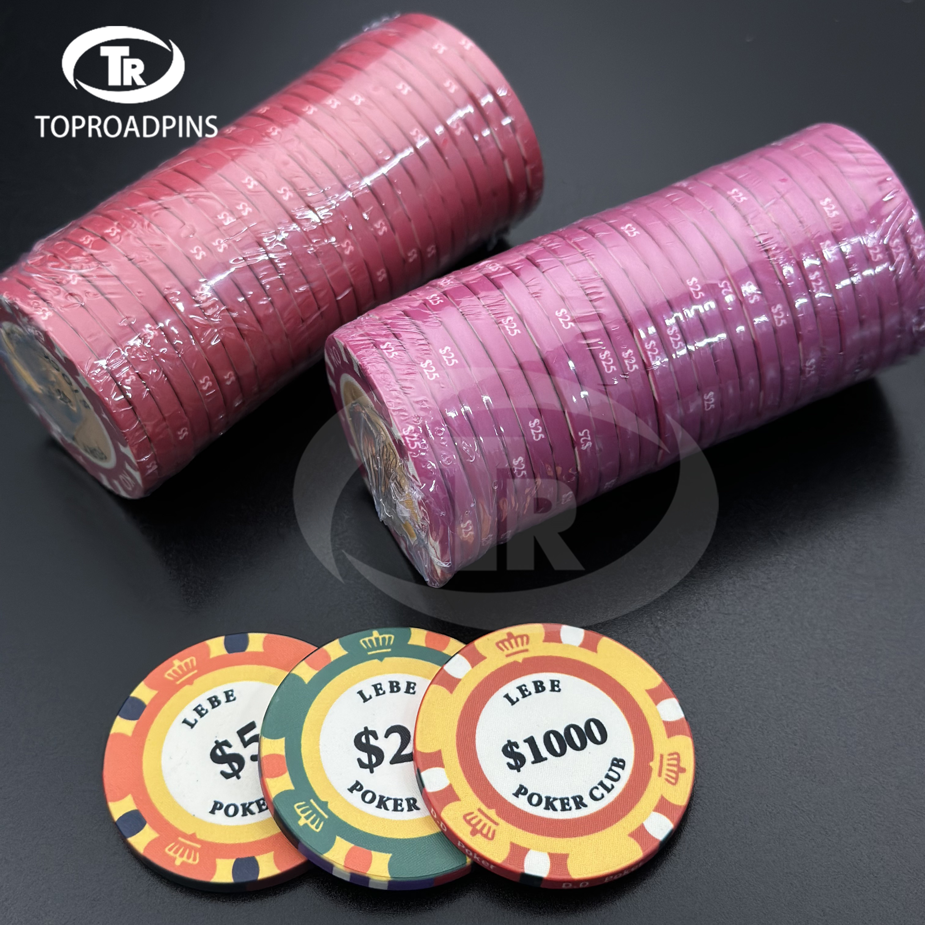 2023 High Quality Wholesale Personalize Logo Ceramic ABS Clay Poker Chips for Promotion Game