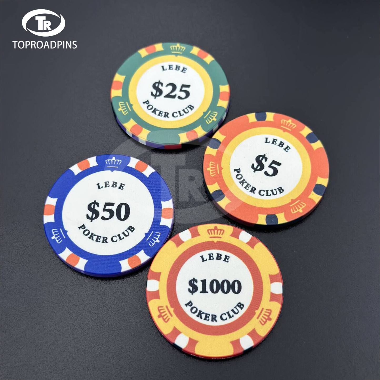 2023 High Quality Wholesale Personalize Logo Ceramic ABS Clay Poker Chips for Promotion Game