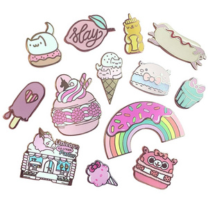 2020 New Trend Hot Sale free sample unicorn ice cream kpop enamel pin badge  Metal 3D Lapel Pins for Clothes