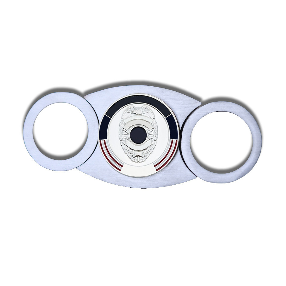 Cigar Items Custom Logo OEM 2 In 1 Multifunctional Metal Stainless Steel Gold Cigar Cutter With Cigar Punch