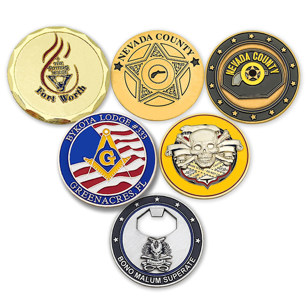 Personalised Custom logo 3D Zinc Alloy Brass Engraving Souvenir Enamel Coin Manufacturer Challenge Coins