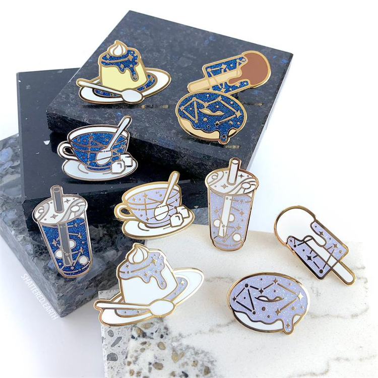 2020 New Trend Hot Sale free sample unicorn ice cream kpop enamel pin badge  Metal 3D Lapel Pins for Clothes