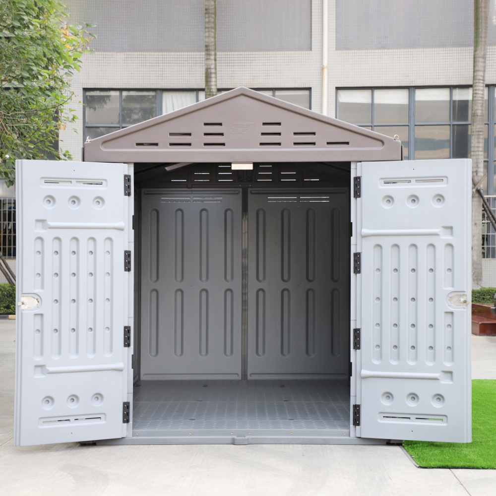 Outdoor plastic temporary house durable storage shed