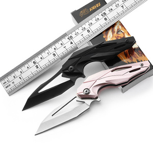 Outdoor Camping Survival Knives 3Cr13 Stainless Steel Folding Pocket Knife With Aluminum Handle