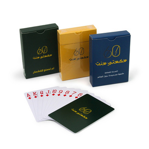 Waterproof Sublimation Front And Back Printing Logo Pvc Plastic Game Poker Custom Playing Card With Box