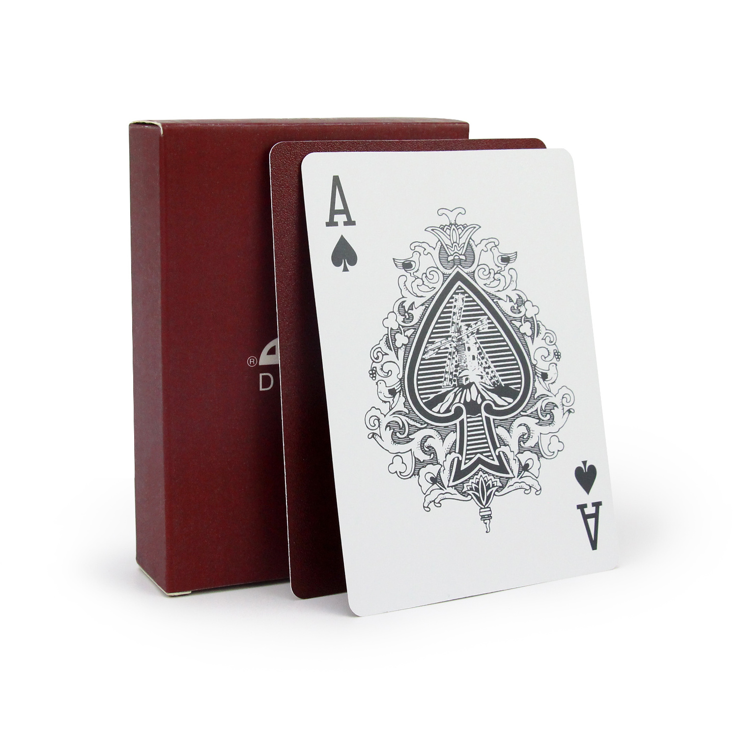 Plastic playing cards waterproof custom logo printing poker card high quality acrylic playing card box