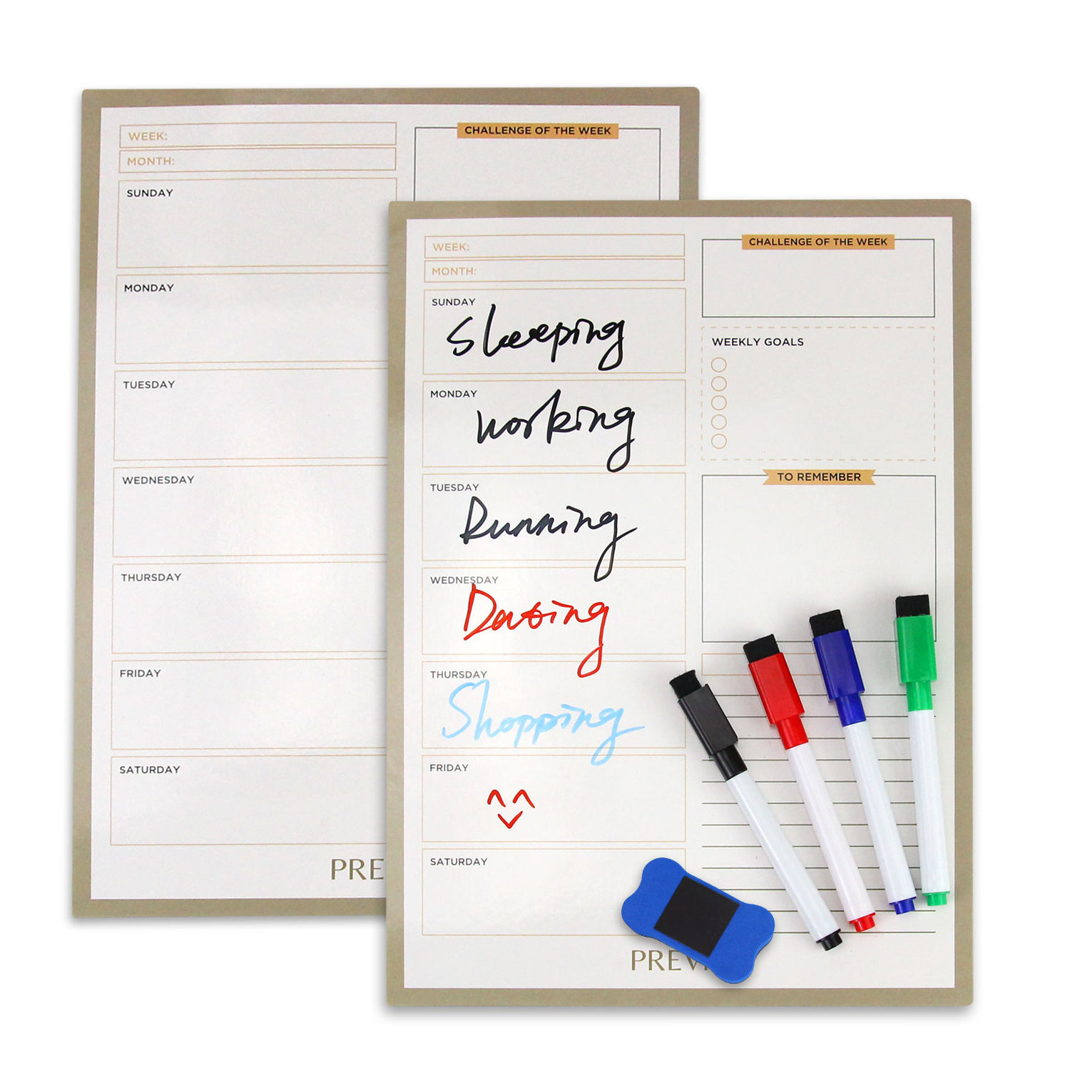 2024 Magnetic Family Kids Reward Chore Star Chart Writing Board Dry Erase Sticky Notes Pad Notepads Wall Weekly Planner