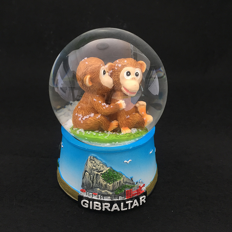 Gibraltar Tourist Souvenir Decoration Snowball Water Ball Custom Giant Photo Snow Globe