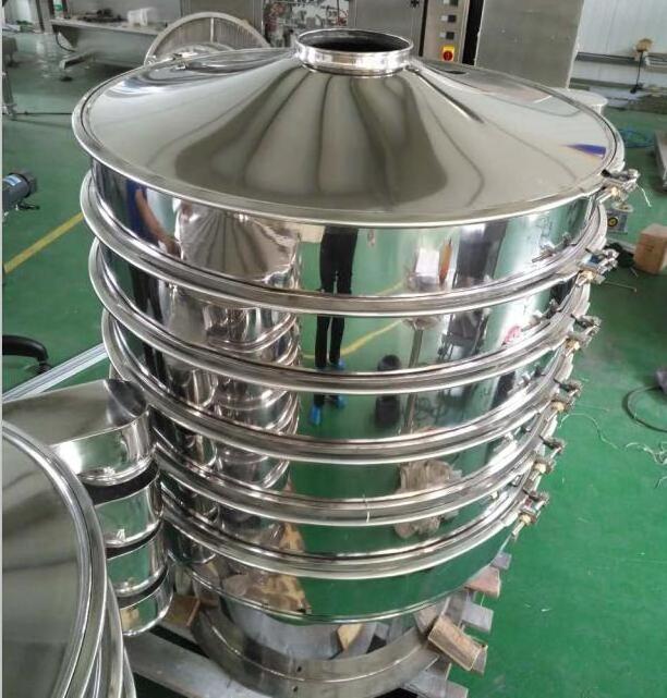 No Sanitary Corner Industrial Sieve Shaker Circular Flour Milk Powder Vibrating Sieve Screen Machine Vertical Vibration Motor CE