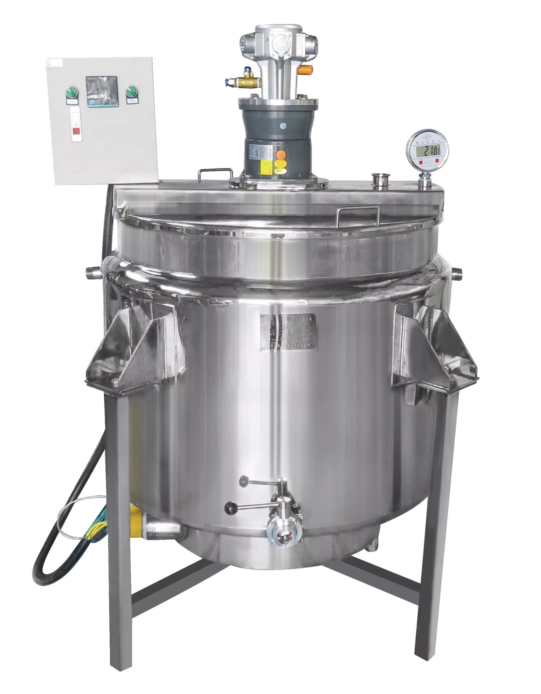 Liquid Filling Machine With Heater And Mixer 1000l Liquid Beverage Juice Liquid Mixing Tank