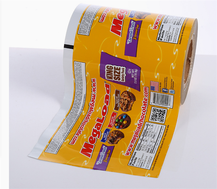 Custom Laminating Flexible aluminum foil plastic sachet wrap roll printed film roll packaging roll film for food  snack candies