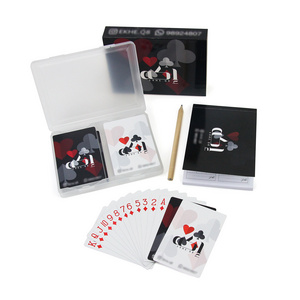 New Custom Print Logo Paper Adult Drinking Poker Cards Game Casino Playing Cards with Lid bottom Box