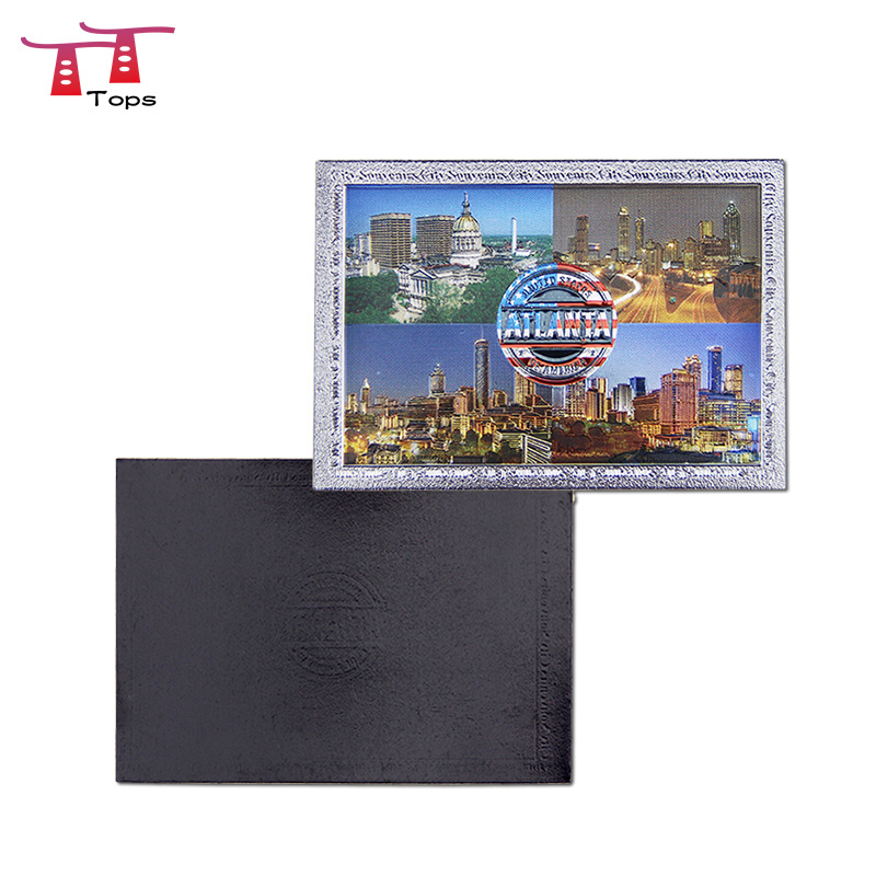 Wholesale Cheap Promotional Gifts Custom Shape Different Tourist Cities Newyork Foil Jamaica Ukraine Souvenir Magnet Fridge Machine