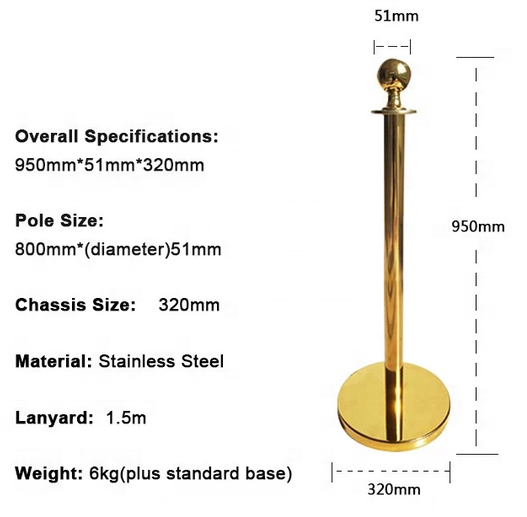 Hotel Traffic Crowd Control Stanchion Post Barrier with Rope for Hotting Sale