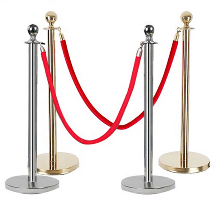 Hotel Traffic Crowd Control Stanchion Post Barrier with Rope for Hotting Sale