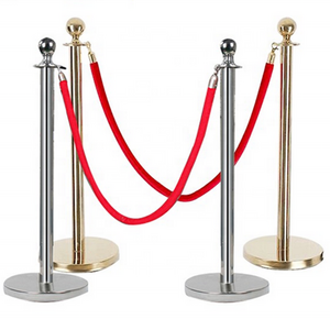 Hotel Traffic Crowd Control Stanchion Post Barrier with Rope for Hotting Sale