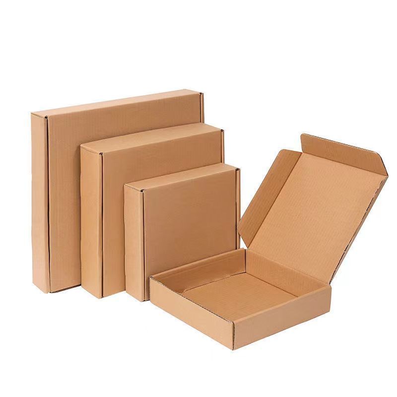 Wholesale Custom Kraft Corrugated Cardboard Ear Lock Paper Box Packaging Mailer Postal Shipping Cloth Box for Dress Sweater Shoe