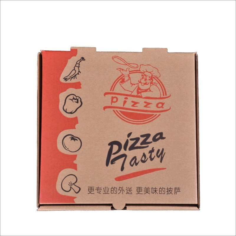 Custom Kraft Corrugated Large 8 10 12 Inch Folding Paper Packing Food Mailer Shipping Pizza Package Boxes Brown Box for Pizza