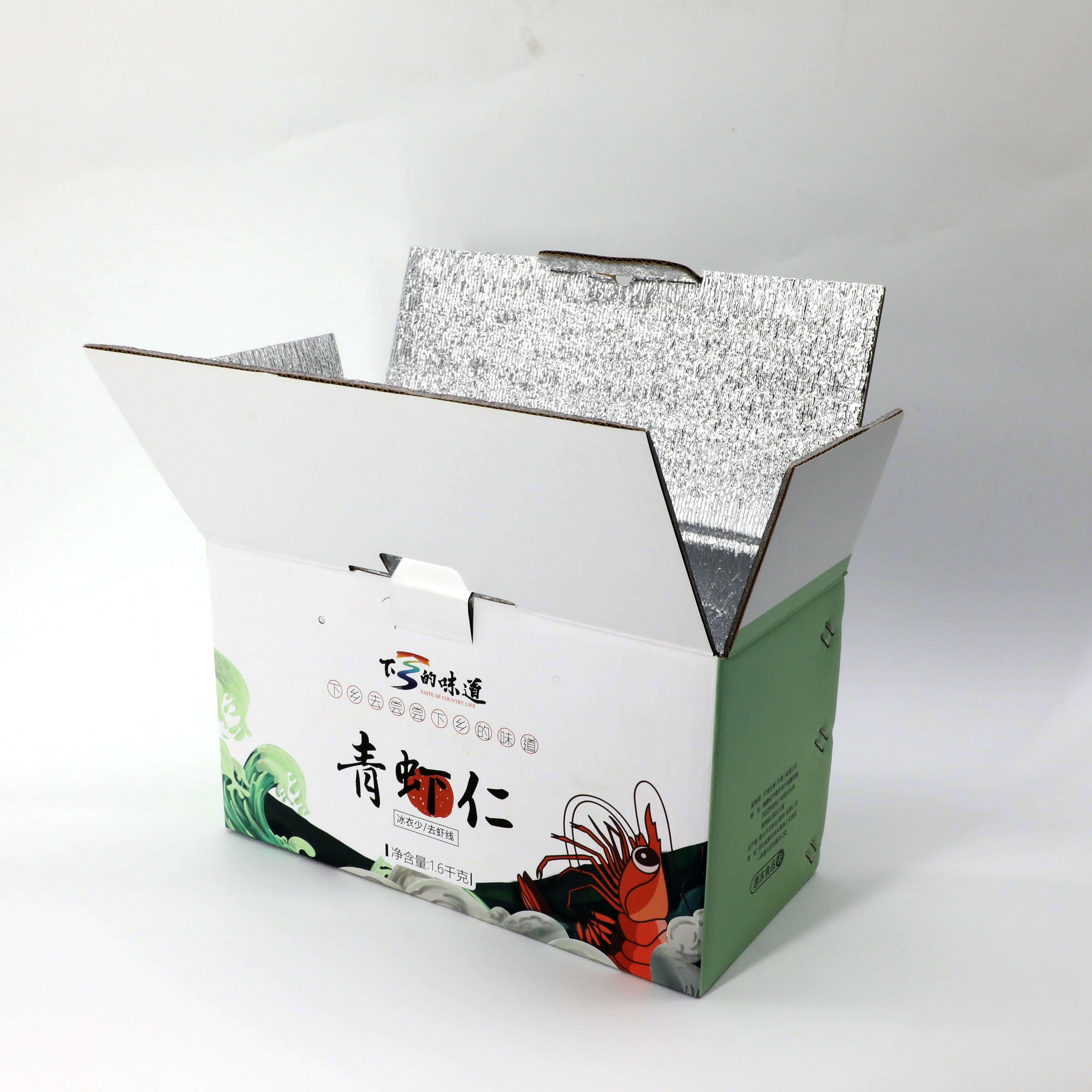 Cooler Cardboard Box Aluminum Foil Liner Insulated Shipping Boxes For Frozen Food