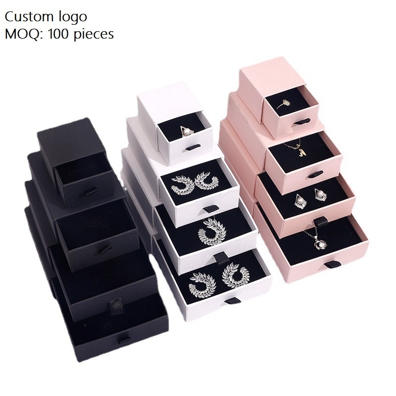 Custom pink bracelet jewelry box packaging luxury jewelry necklace boxes packaging with logo packaging