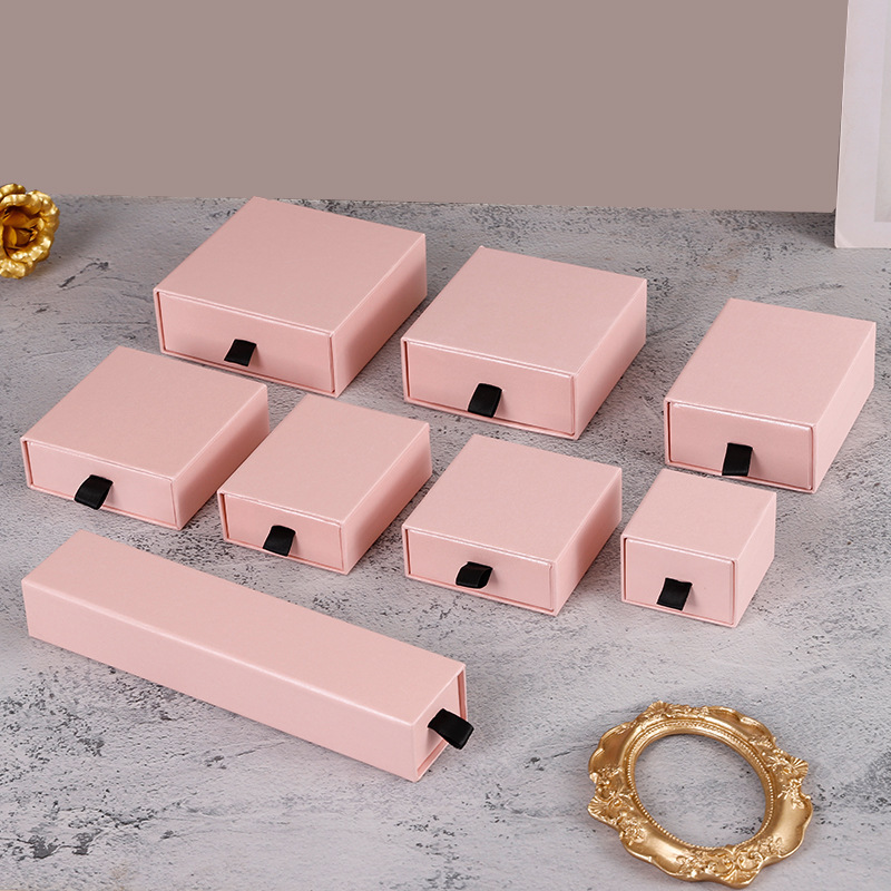 Custom pink bracelet jewelry box packaging luxury jewelry necklace boxes packaging with logo packaging