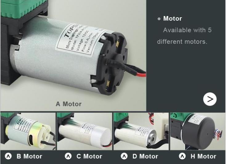 TOPSFLO High Performance Diaphragm 12v 24v dc mini air pump