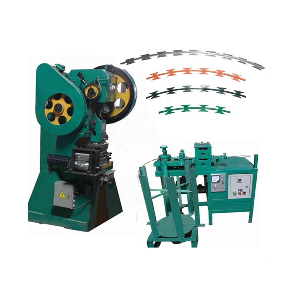 Hebei new style 5 strips PLC control high speed automatic stainless steel Concertina razor barbed wire mesh fence making machine