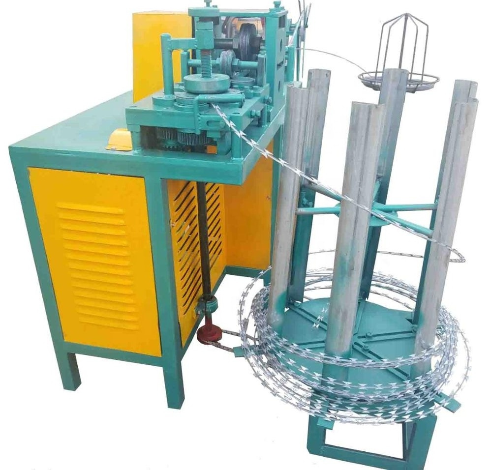 Hebei new style 5 strips PLC control high speed automatic stainless steel Concertina razor barbed wire mesh fence making machine