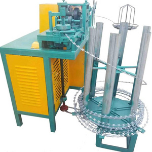 Hebei new style 5 strips PLC control high speed automatic stainless steel Concertina razor barbed wire mesh fence making machine