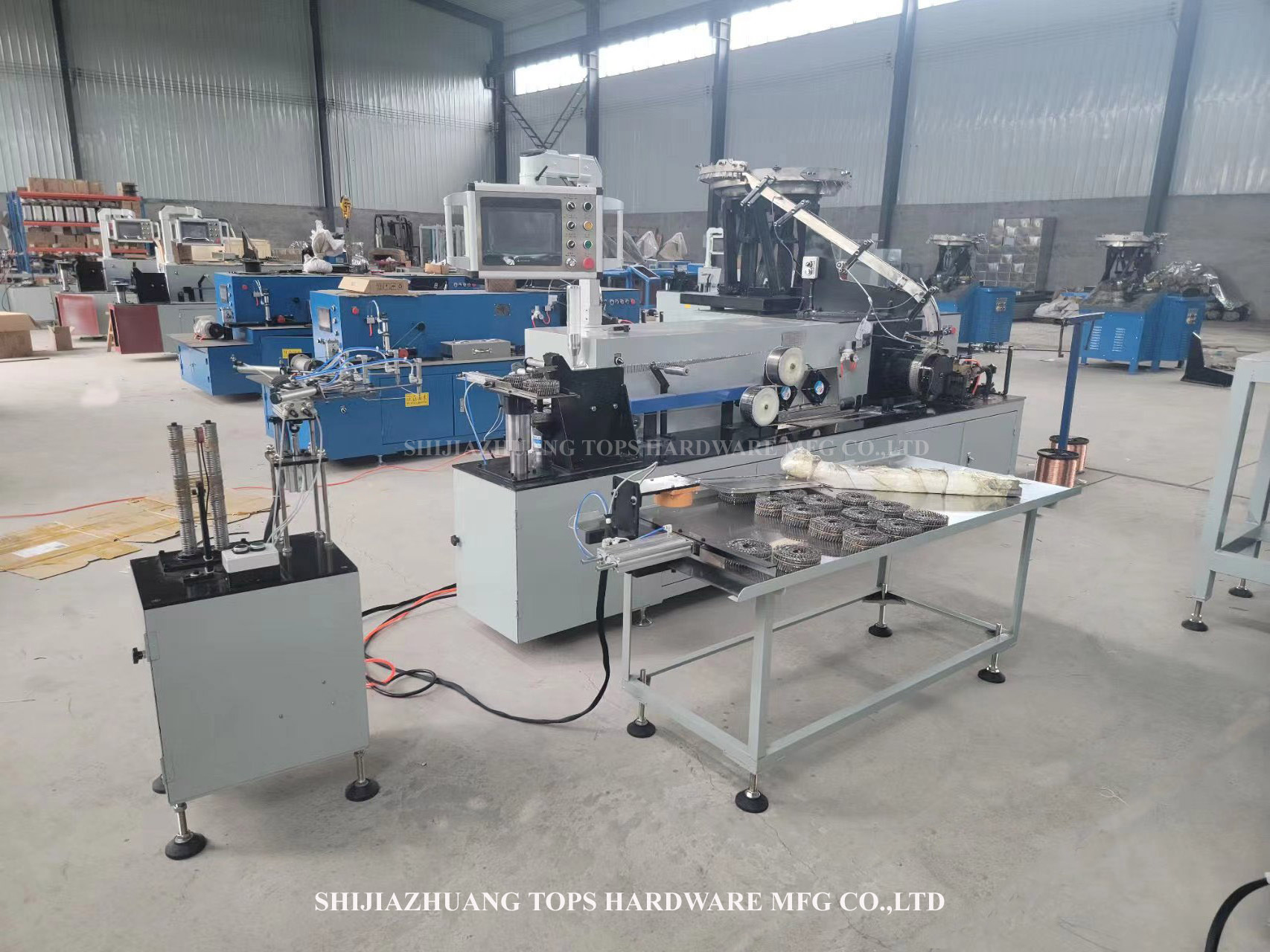 automatic coil roofing nail making machine / calvo manufacturing production line for Canada market