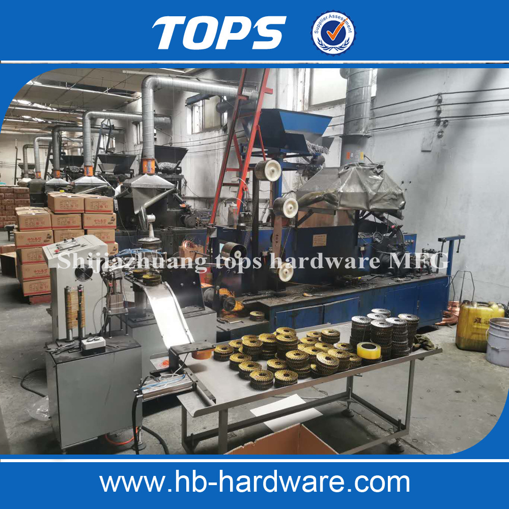 automatic coil roofing nail making machine / calvo manufacturing production line for Canada market