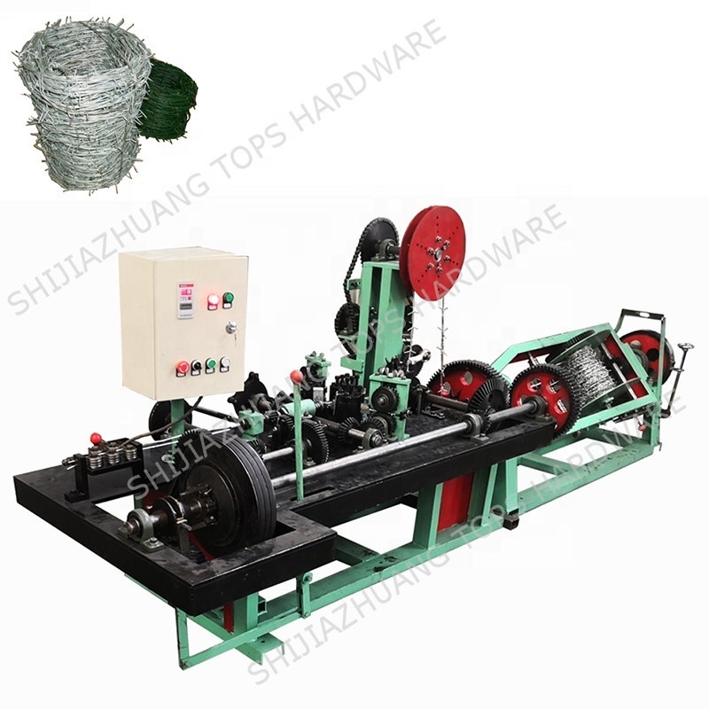 safety to operate double GI wire barbed wire making machine install on wall for protection