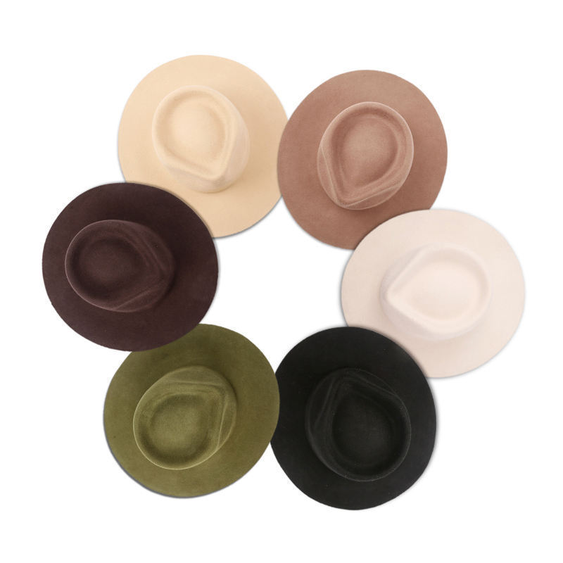 Party Wholesale Custom Wide Brim Chapeau Fedora Hat Two Double Colors  Fedora Hats