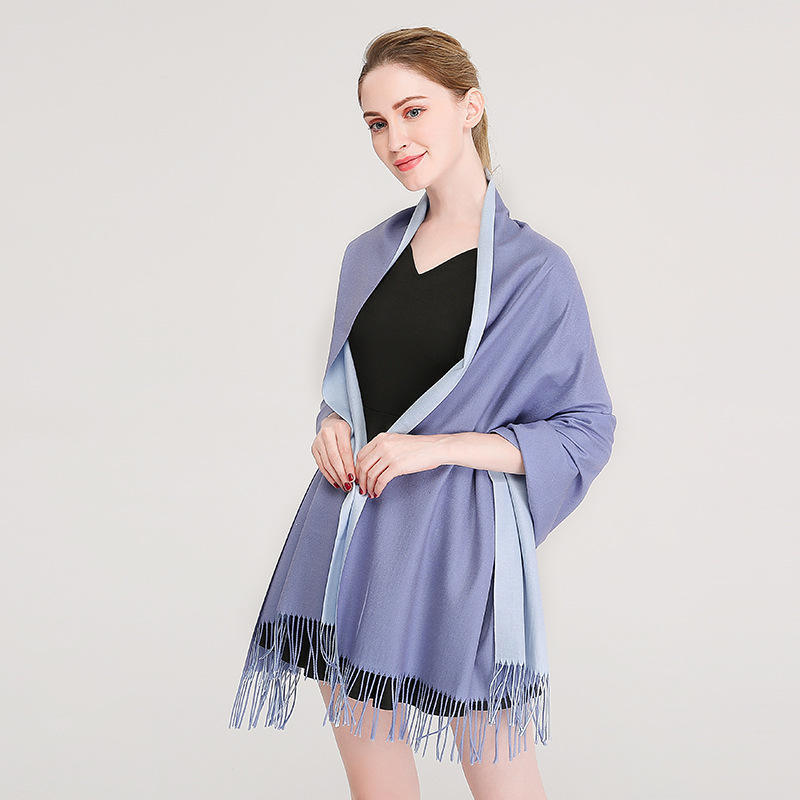 2023 Wholesale Tassel Scarves Solid Poncho Colorful Winter Scarf Ponchos Shawls For Women With Sleeves