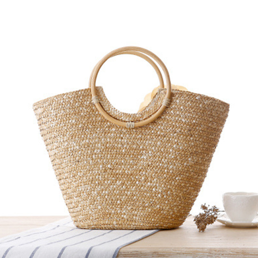 straw bags factory China wholesale 2022 new fashion women shopping cane cable casual straw handbags tote summer beach lady bag