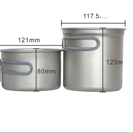 High Quality Portable 304 Stainless Steel Camping Kettle for Camping Kitchenware