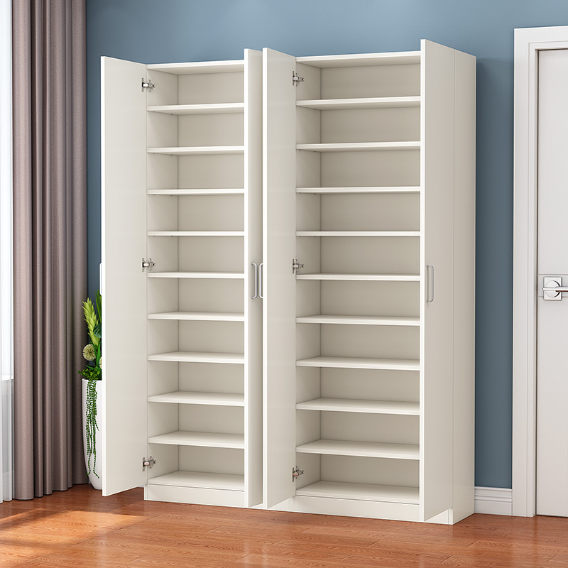 TS Balcony shoe cabinet home entrance large capacity solid wood shoe rack shoe cabinet storage cabinet