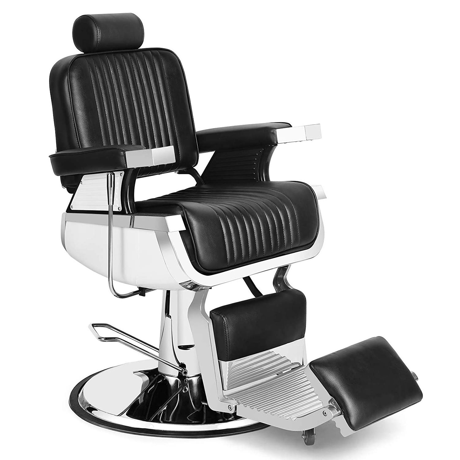 TS Good Selling Blue Barber Chair Spare Parts Blue White Barber Chairs Hotel Second Hand Barber Chair