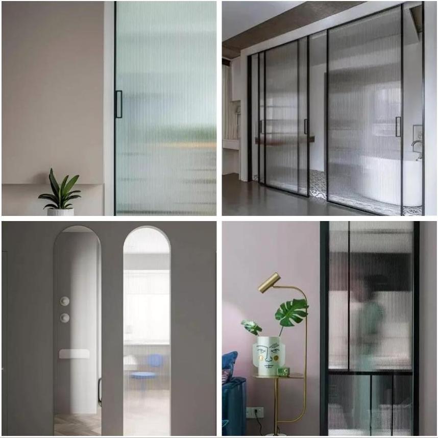 4mm 8mm 10mm 12mm clear patterned glass for window and door