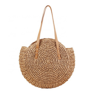 Women Lady Beach Straw Bag Manual Hand Craft Woven Rattan Bags Wholesale and Custom Made