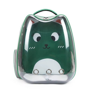 2024 Pet Outgoing Portable Multiple Pet Backpack Cat Cage Shoulder Full Transparent Cat Book Bag Dog Bag Cat Large Capacity Bag