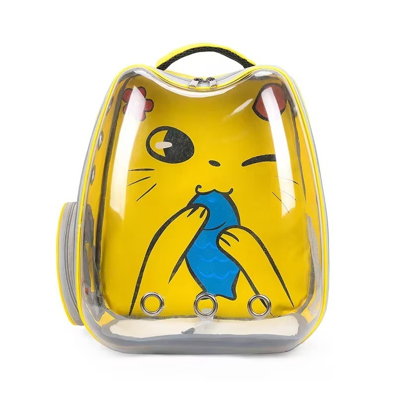 2024 Pet Outgoing Portable Multiple Pet Backpack Cat Cage Shoulder Full Transparent Cat Book Bag Dog Bag Cat Large Capacity Bag