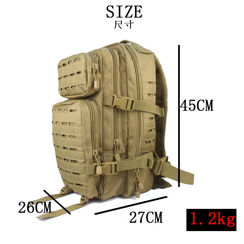 Hiking Camping Bag Hunting Bag Free Sample Laser Backpack Rucksack Waterproof Assault Outdoor Backpack Vacation Camp Essentials