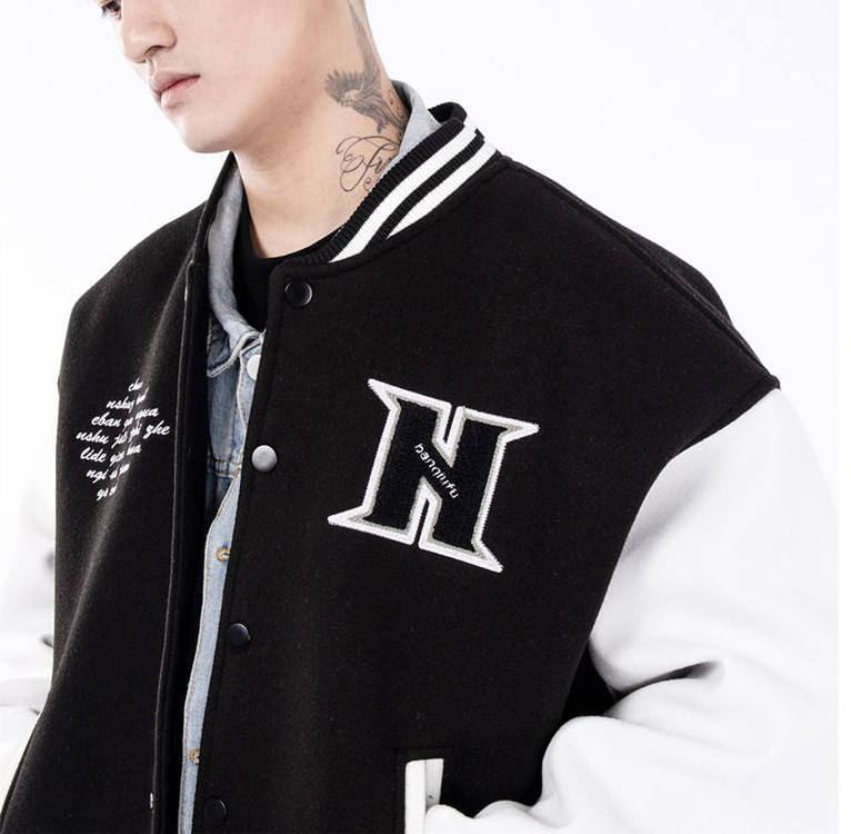 2023 Men's Jackets Fashion Fleece Jersey Windbreaker Coats Custom Embroidery Men Coat College Trends Jacket For Men