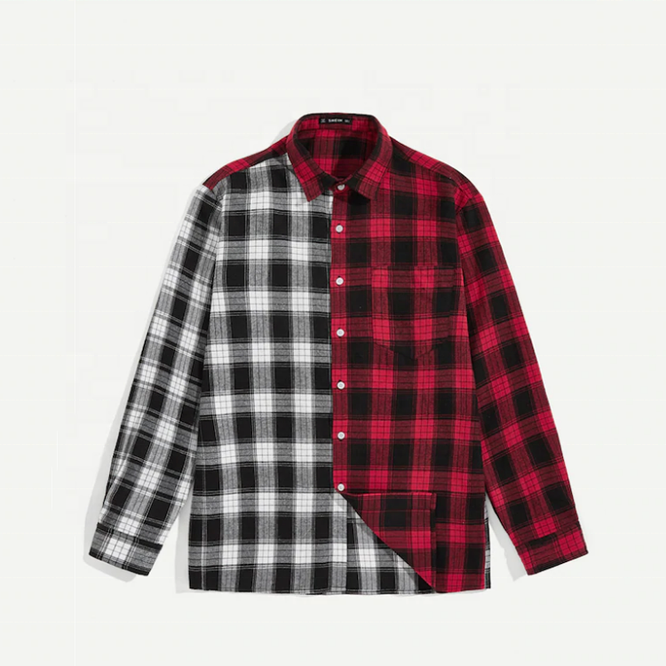 OEM buffalo plaid flannel shirt oversized check shirt