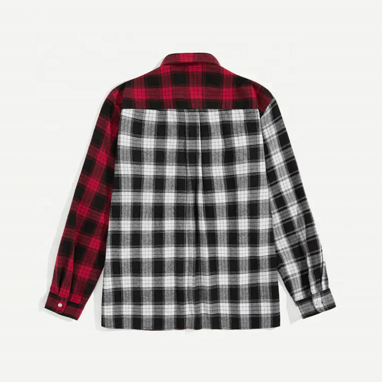 OEM buffalo plaid flannel shirt oversized check shirt