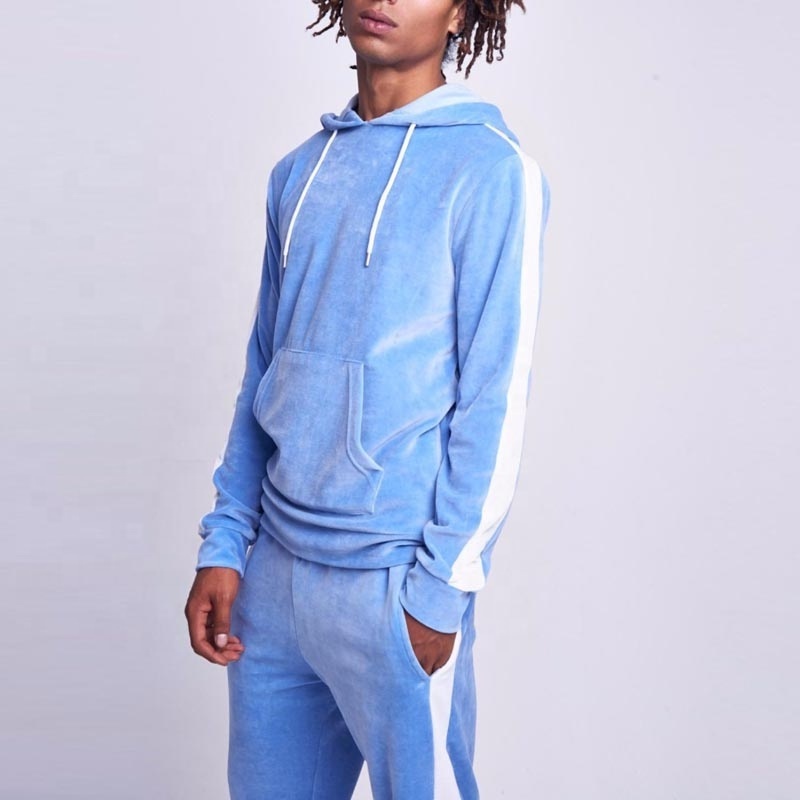 Fashion wholesale custom hight quality blank velour tracksuit men